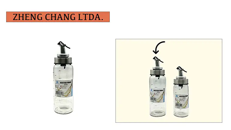 Botella de vidrio aceitera 300ml  1