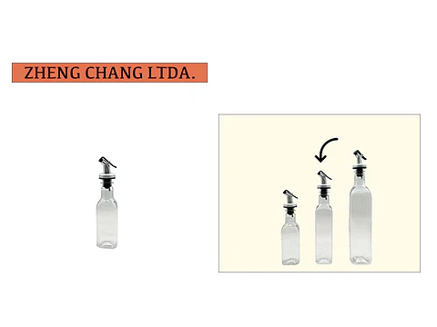 Botella aceitera cuadrada mediana  