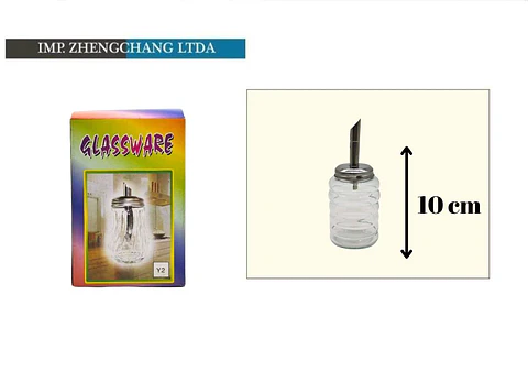 Botella de vidrio con boquilla pequeña 10cm
