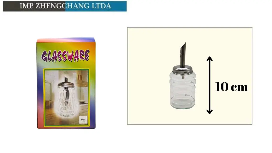 Botella de vidrio con boquilla pequeña 10cm 1