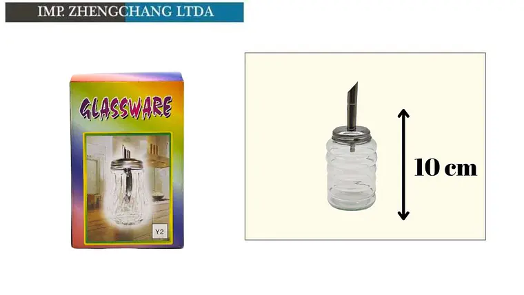 Botella de vidrio con boquilla pequeña 10cm 1