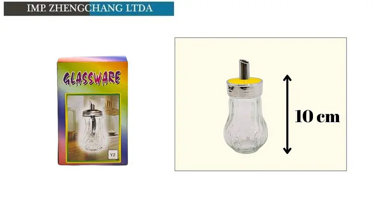 Botella de vidrio con boquilla color 10cm 1