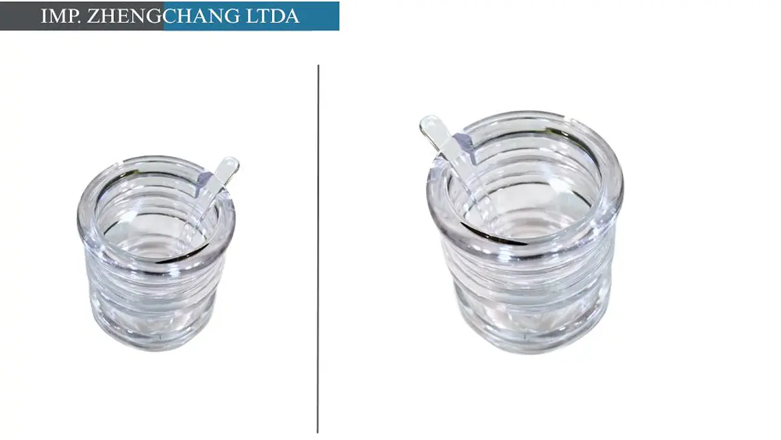 Especiero en acrílico transparente con cuchara  1