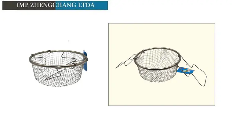 Colador tipo canasto acero inox  1