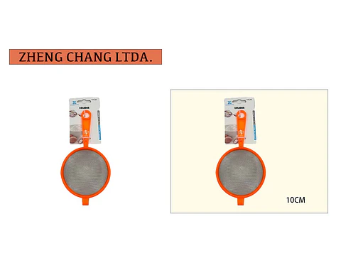 Colador plástico naranja 10cm