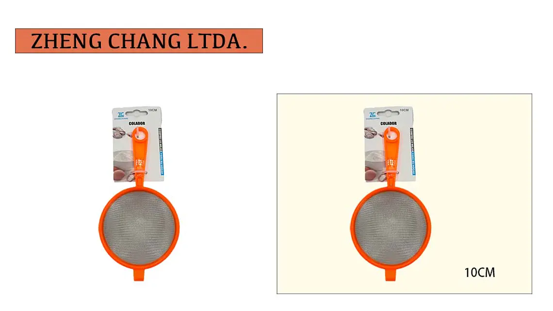 Colador plástico naranja 10cm 1