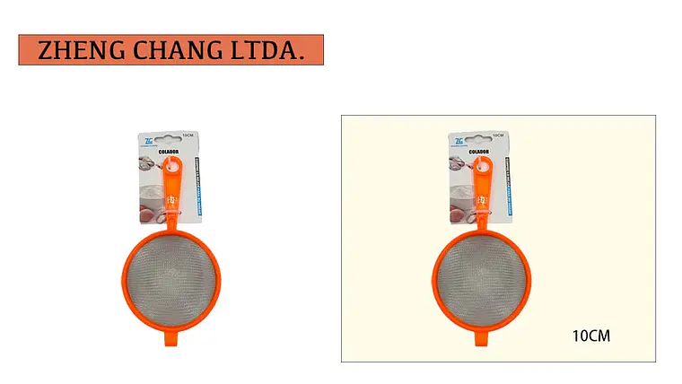 Colador plástico naranja 10cm 1