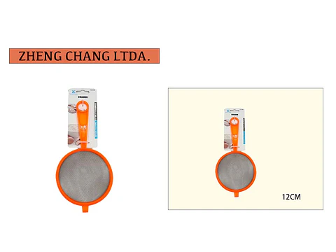 Colador plástico naranja 12cm