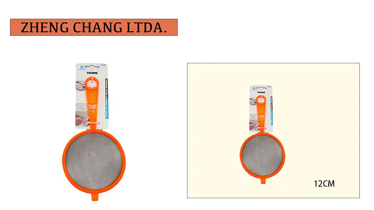 Colador plástico naranja 12cm 1