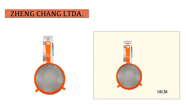 Colador plástico naranja 18cm  1