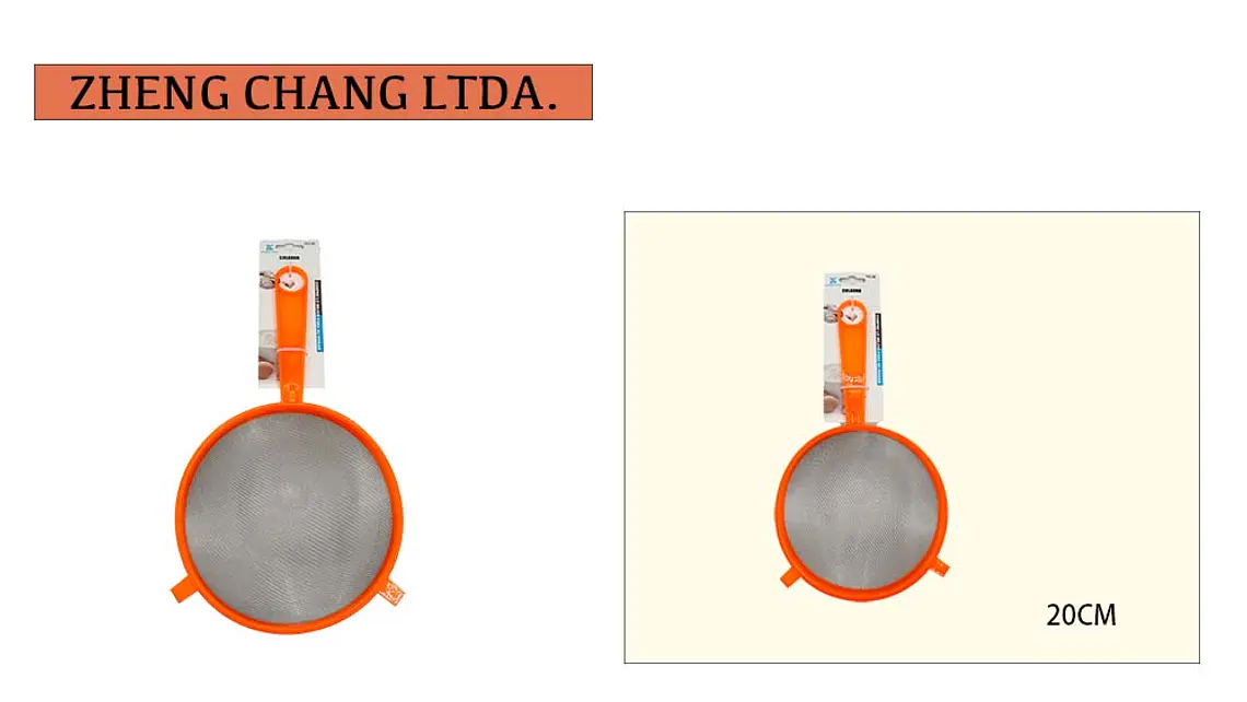 Colador plástico naranja 20cm 1