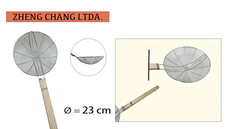 Colador mango de madera 23cm 1
