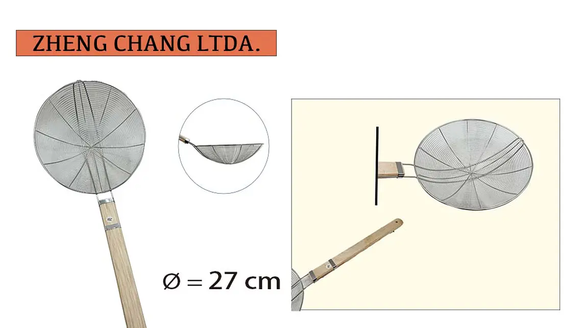 Colador mango madera 27cm  1