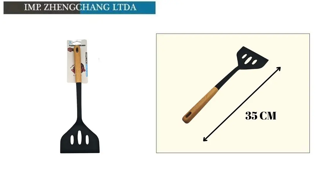 Espátula plástica negra 35cm 1