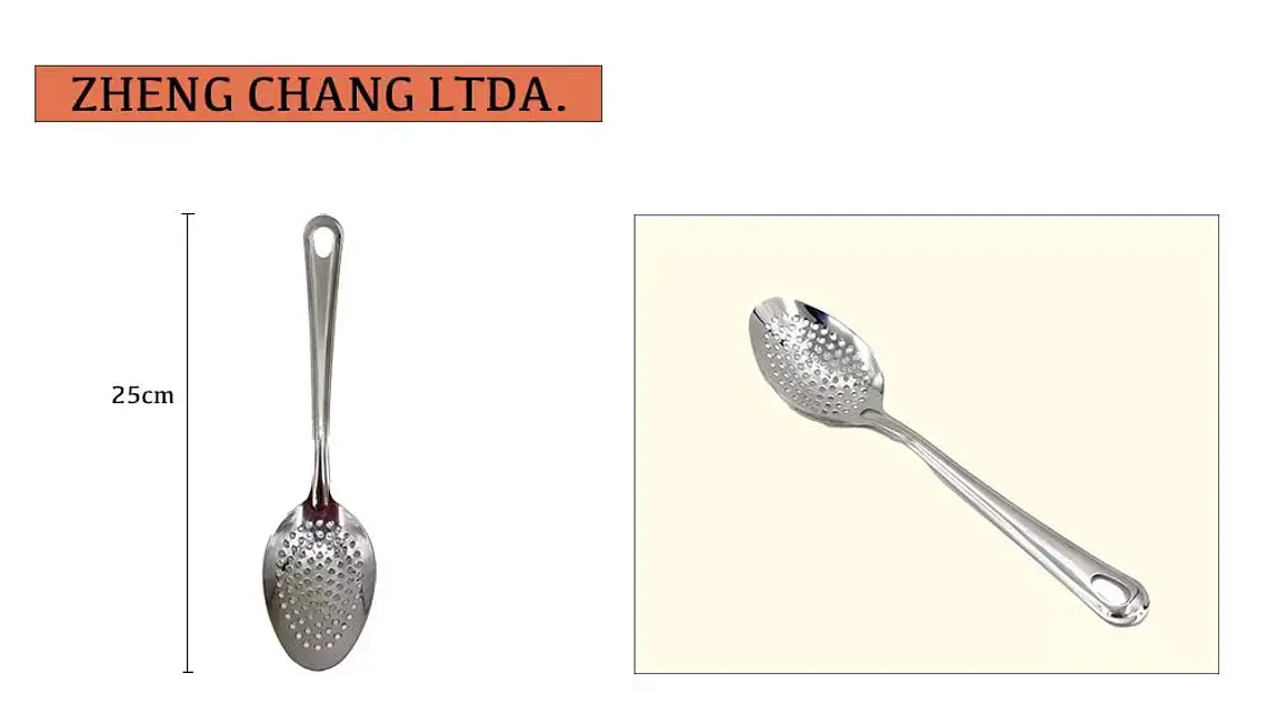 Cuchara con huecos acero inox 1
