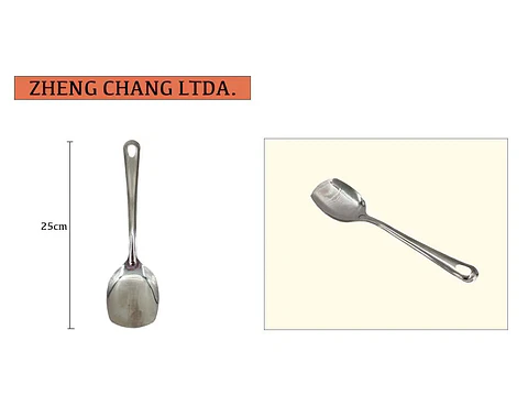 Cuchara tipo espátula acero inox  