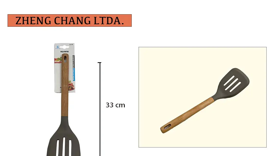 Espátula se silicona estilo madera   1