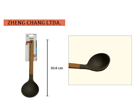 Cucharon calo de silicona estilo madera 