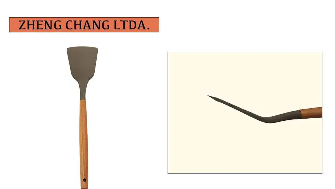 Espatula de silicona estilo madera  1