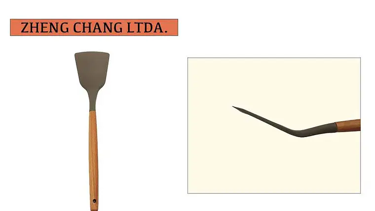 Espatula de silicona estilo madera  1