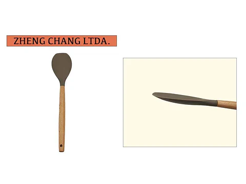 Cuchara de silicona tipo madera 