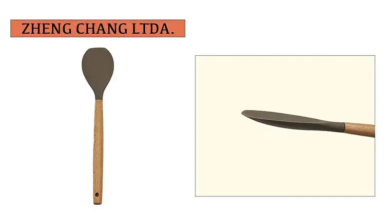 Cuchara de silicona tipo madera  1