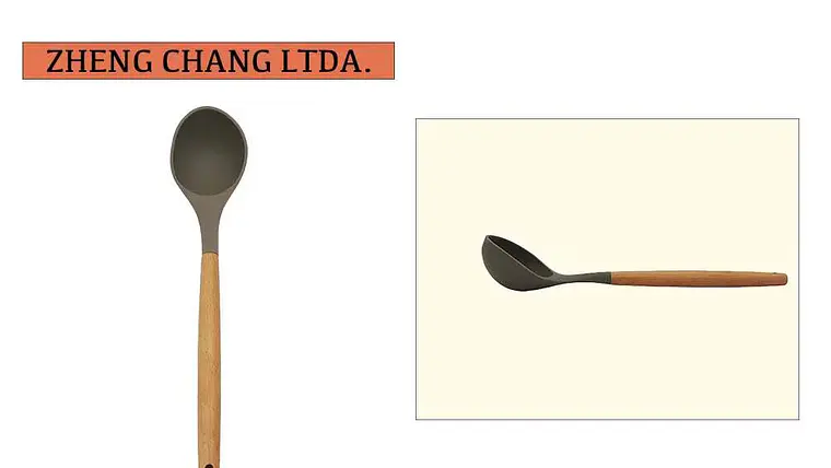 Cuchara cucharon de silicona estilo madera  1