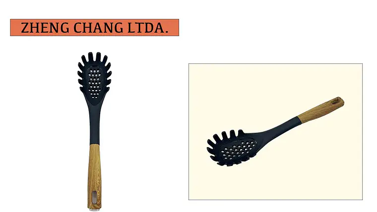Colador plástica de pastas con agujero negra 1