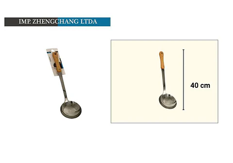 Cuchara acero inox mango de madera 