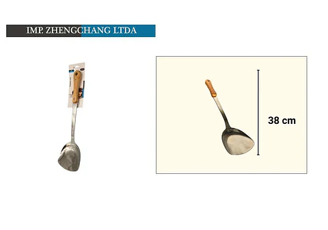 Espátula acero inox mango de madera 