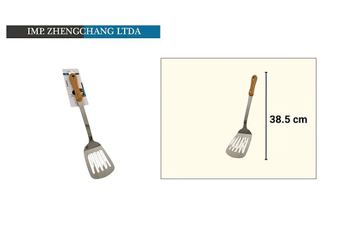 Espátula de acero inox mango de madera 