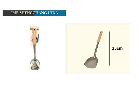 Espátula de acero mango de madera 
