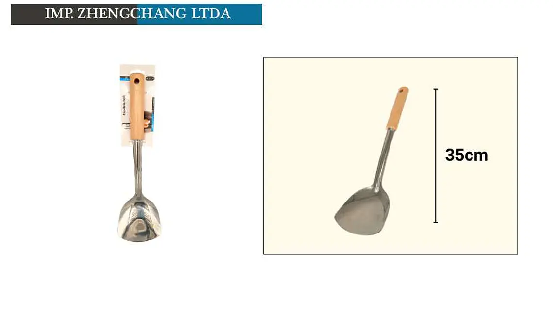 Espátula de acero mango de madera  1