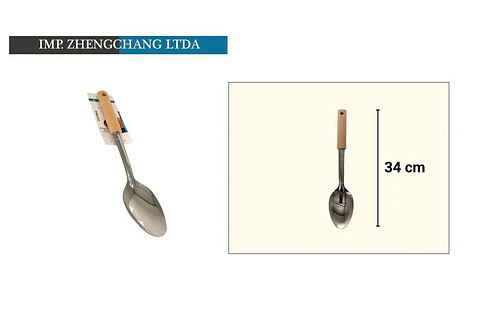 Cuchara de acero inox mango de madera