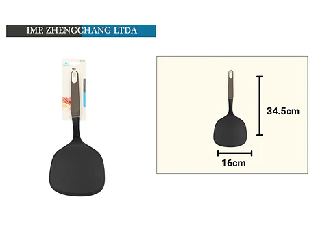 Espátula plástica negra ancha 