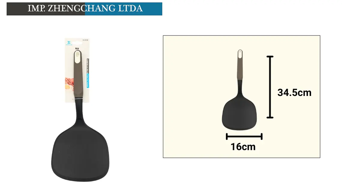 Espátula plástica negra ancha  1
