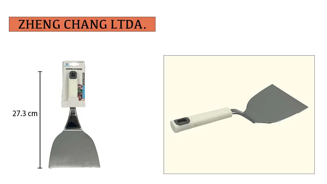 Espátula curva mango plástico  1