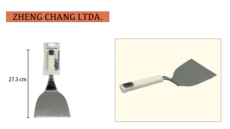Espátula curva mango plástico  1