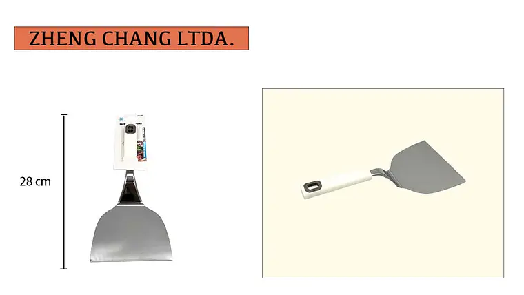 Espátula metálica mango plástico  1