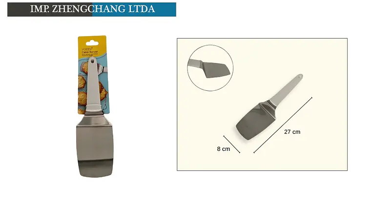 Espátula metálica mango plástico  1