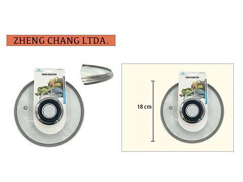 Tapa de vidrio 18cm 