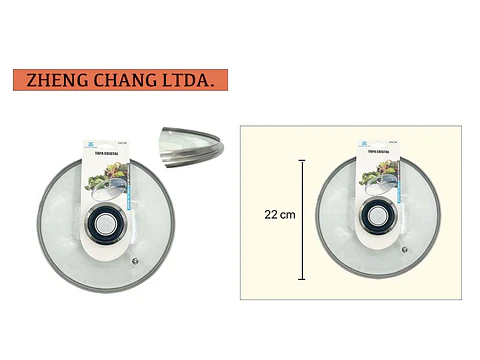 Tapa de vidrio 22cm 