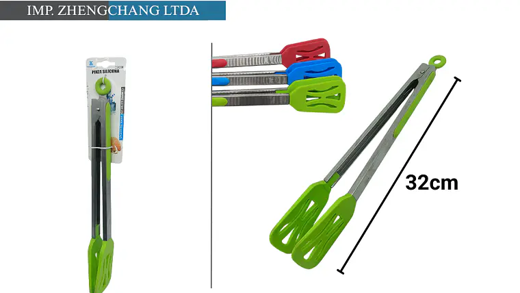 Pinza metálica de silicona colores 32cm   1