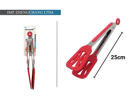 Pinza metálica de silicona roja 25cm  
