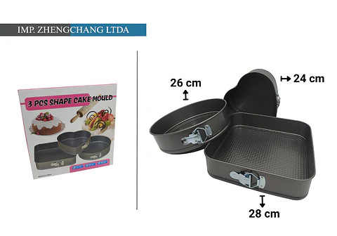 Set de moldes 3 figuras desmontables 