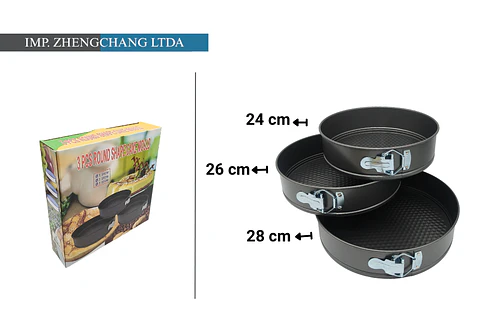 Set de 3 moldes redondo desmontable