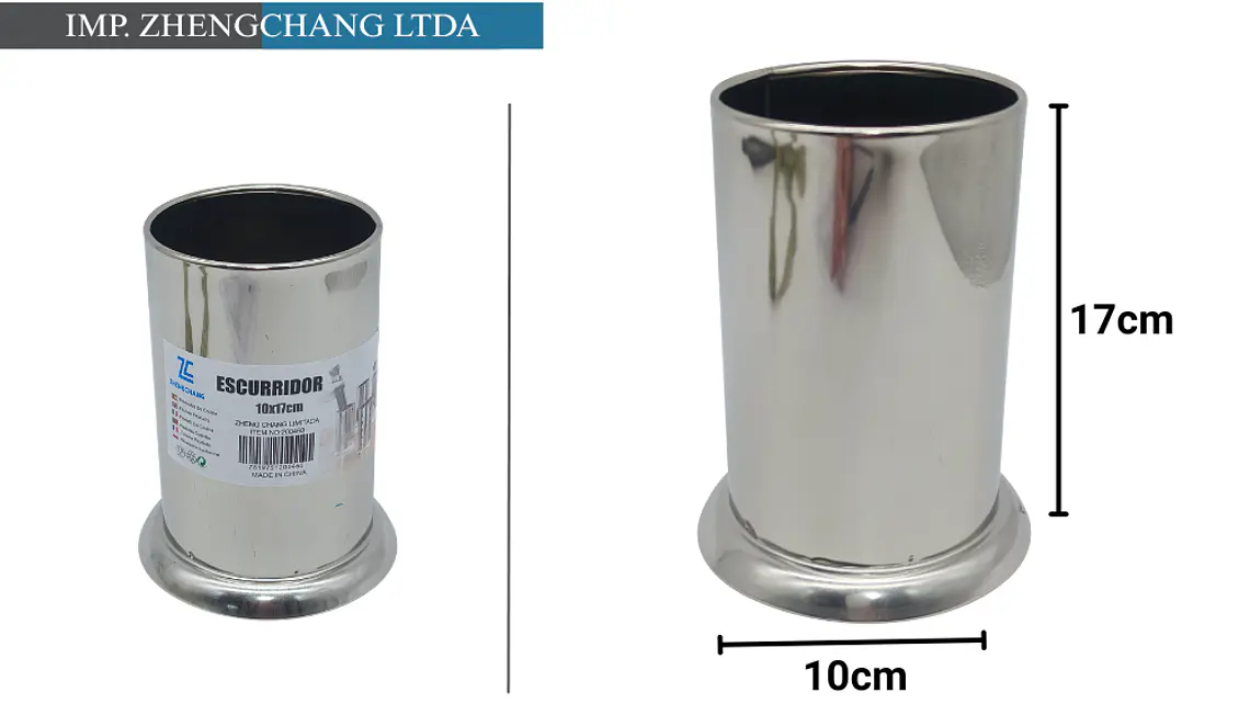 Escurridor liso cilindro de acero inox  1