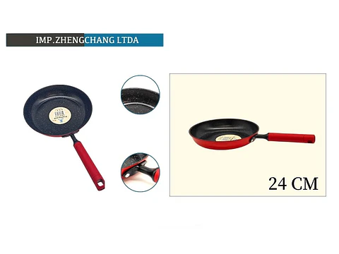 Sarten antiadherente rojo 24cm 