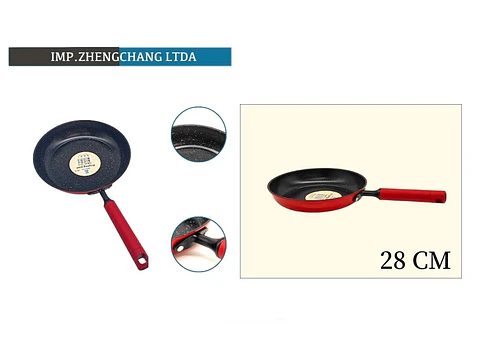 Sarten antiadherente rojo 28cm 