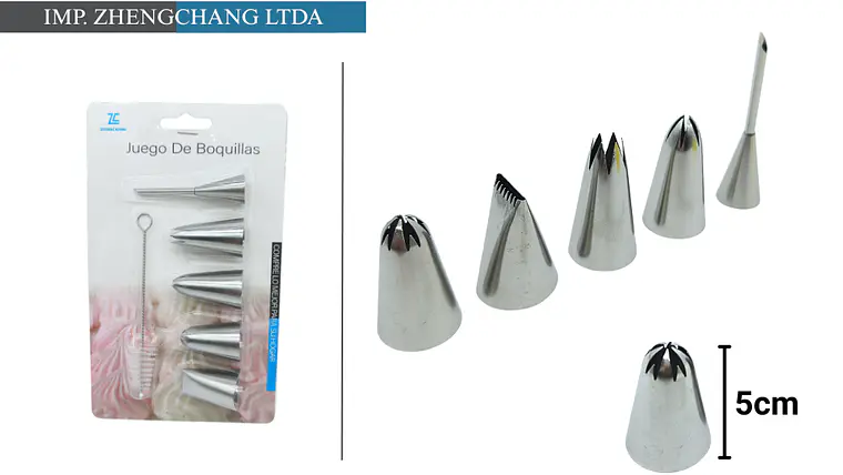 Set boquillas acero inox 5 psz  1